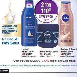 Body lotion nivea  at Dis-Chem Pharmacies