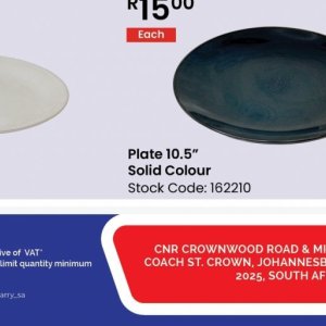 Plate at Africa Cash and Carry