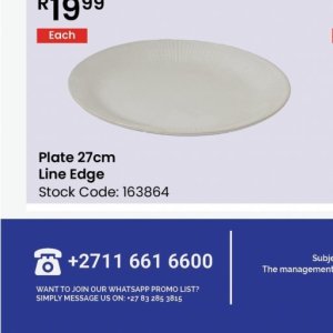 Plate at Africa Cash and Carry