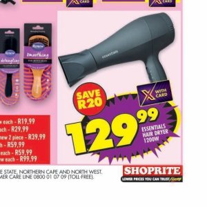 Blow dryer at Shoprite