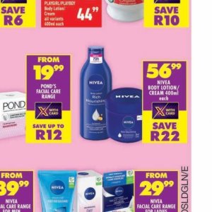 Body lotion nivea  at Shoprite