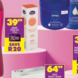 Body oil nivea  at Shoprite