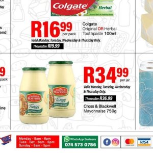 Mayonnaise at Take n Pay