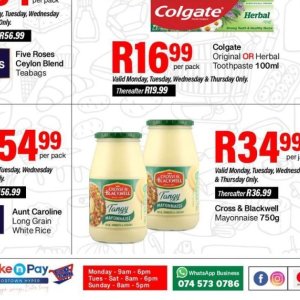 Mayonnaise at Take n Pay