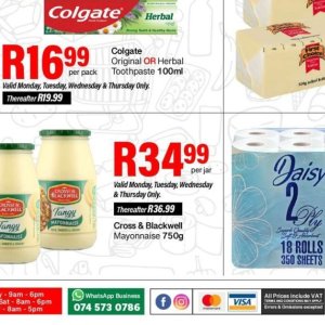 Mayonnaise at Take n Pay