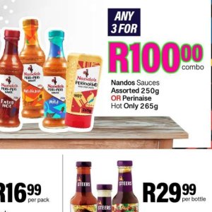 Sauces at Take n Pay