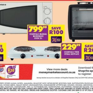 Microwave oven at Shoprite