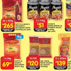 Pasta at Shoprite