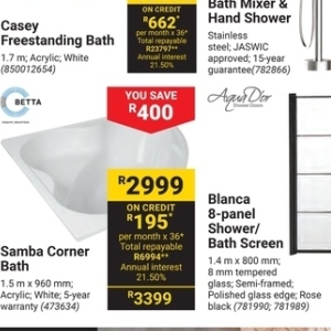 Shower at Builders Warehouse