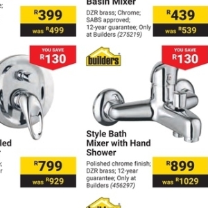 Hand shower at Builders Warehouse