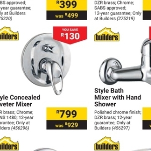 Shower at Builders Warehouse