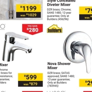 Shower at Builders Warehouse