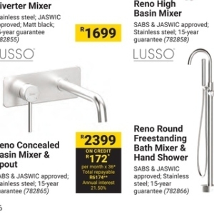 Hand shower at Builders Warehouse