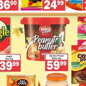 Peanut butter at Big save