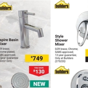 Shower at Builders Warehouse