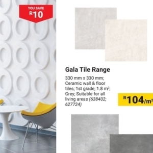 Floor tiles at Builders Warehouse