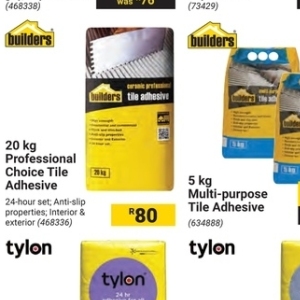 Tile adhesive at Builders Warehouse