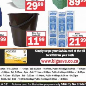 Bucket at Big save