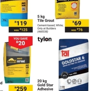 Adhesive at Builders Warehouse