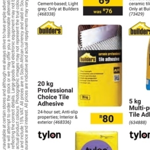 Adhesive at Builders Warehouse