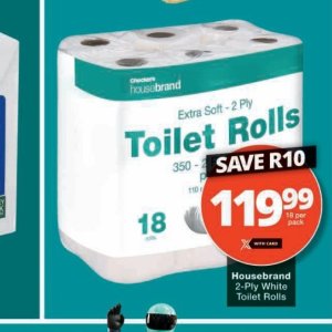 Toilet rolls at Checkers