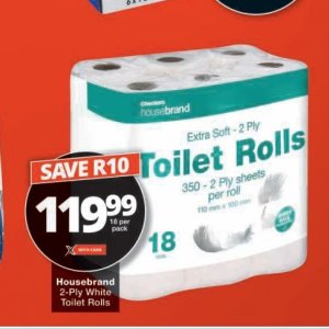 Toilet rolls at Checkers