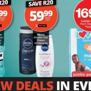 Shower gel nivea  at Checkers