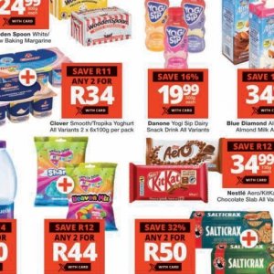 Yoghurt danone  at Checkers