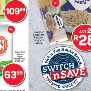 Pasta at Pick n Pay Hyper