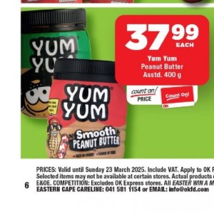 Peanut butter at OK Foods