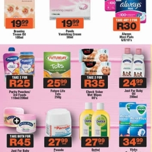 Wet wipes at Check Star