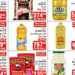 Sunflower oil at Kit Kat Cash&Carry