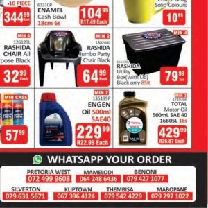 Engine oil at Kit Kat Cash&Carry