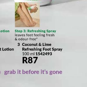 Foot spray at AVON