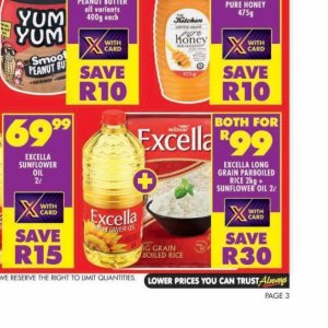 Sunflower oil at Shoprite