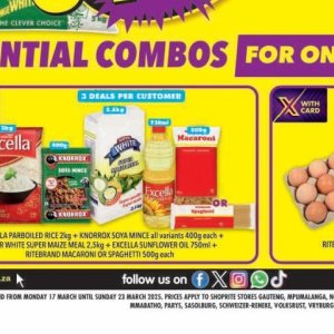 Sunflower oil at Shoprite