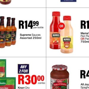 Sauces at Take n Pay