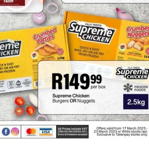 Burgers at Take n Pay