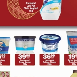Cottage cheese at Check Star