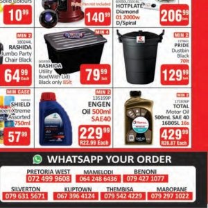 Engine oil at Kit Kat Cash&Carry
