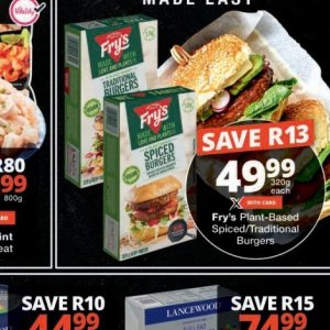 Spiced burgers at Checkers