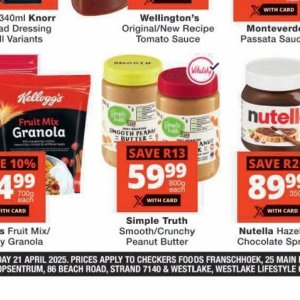 Peanut butter at Checkers