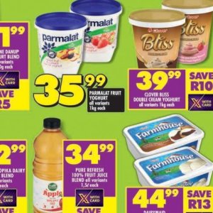 Yoghurt at Shoprite