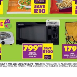 Microwave oven at Shoprite