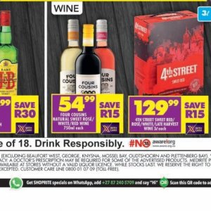 Wine at Shoprite