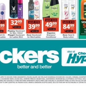 Deodorant dove  at Checkers