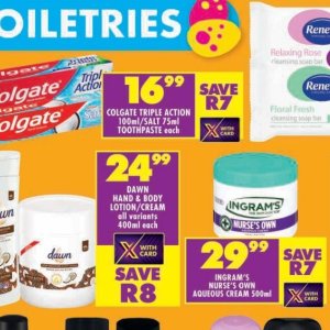 Toothpaste at Shoprite