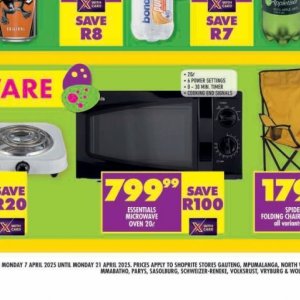 Microwave oven at Shoprite
