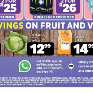 Cabbage at Usave