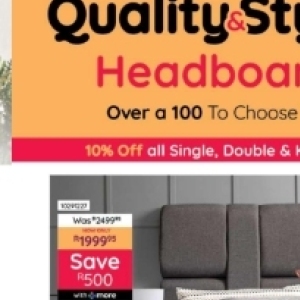 Headboard at Bradlows/Morkels